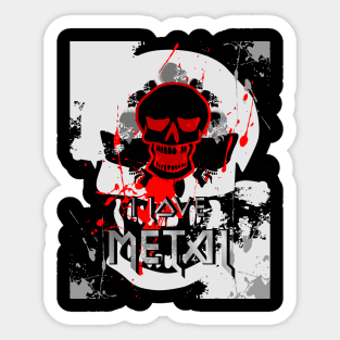 i love metal Sticker